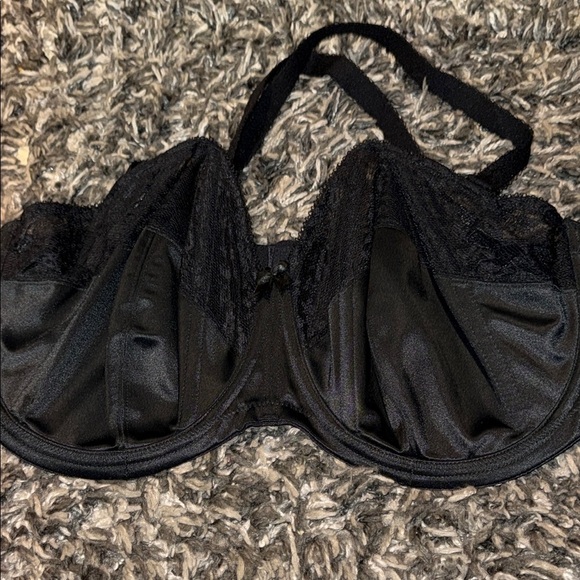 Goddess Black Satin Push-Up Bra - Picture 7 of 8